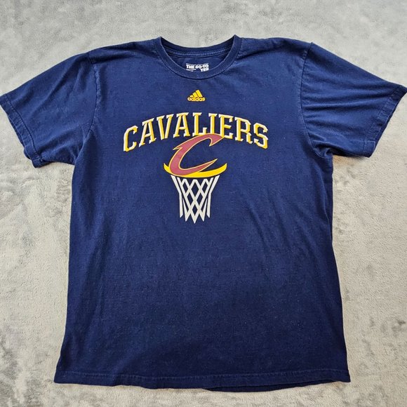Cleveland Cavaliers T-Shirt Men's Large Blue Adidas The Go-To Tee Basketball - Picture 1 of 6
